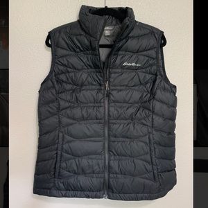 Eddie Bauer Vest Black Puffer Size Large